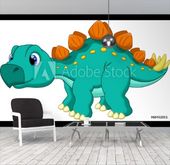 Picture of Cute stegosaurus cartoon